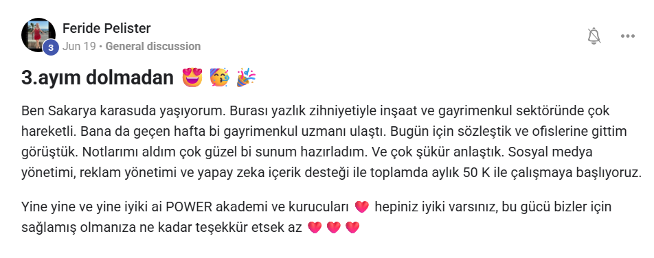 AI Power Academy öğrenci deneyimi